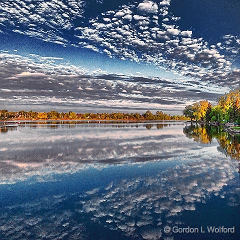 Clouds Over Lower Reach_DSCF02489-91.jpg - Photographed just after sunrise along the Rideau Canal Waterway at Smiths Falls, Ontario, Canada.